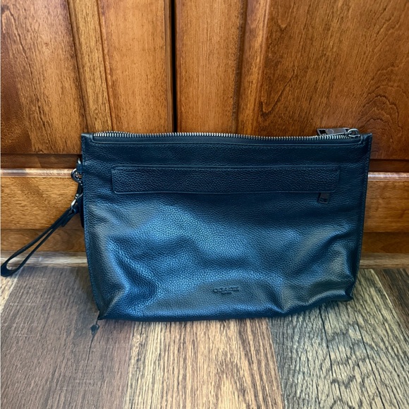 Coach Black Leather Toiletry Bag - Picture 1 of 2